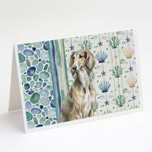Load image into Gallery viewer, Grizzle Saluki Coastal Sea Glass Greeting Cards Pack of 8