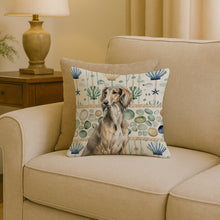 Load image into Gallery viewer, Grizzle Saluki Coastal Sea Glass Throw Pillow