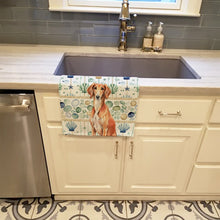 Load image into Gallery viewer, Red Saluki Coastal Sea Glass Kitchen Towel