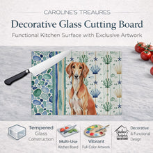 Load image into Gallery viewer, Red Saluki Coastal Sea Glass Glass Cutting Board