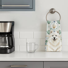 Load image into Gallery viewer, Cream Samoyed Coastal Sea Glass Kitchen Towel
