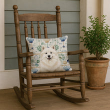 Load image into Gallery viewer, Cream Samoyed Coastal Sea Glass Throw Pillow