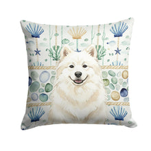 Load image into Gallery viewer, Cream Samoyed Coastal Sea Glass Throw Pillow