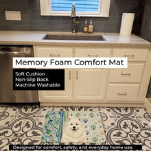 Load image into Gallery viewer, Cream Samoyed Coastal Sea Glass Memory Foam Kitchen Mat