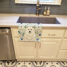 Load image into Gallery viewer, White Samoyed Coastal Sea Glass Kitchen Towel