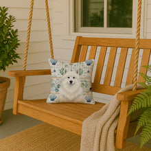 Load image into Gallery viewer, White Samoyed Coastal Sea Glass Throw Pillow