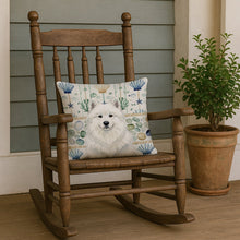 Load image into Gallery viewer, White Samoyed Coastal Sea Glass Throw Pillow