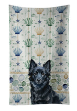 Load image into Gallery viewer, Schipperke Coastal Sea Glass Kitchen Towel