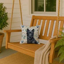 Load image into Gallery viewer, Schipperke Coastal Sea Glass Throw Pillow