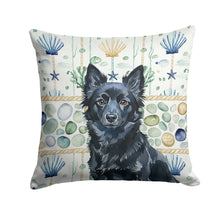 Load image into Gallery viewer, Schipperke Coastal Sea Glass Throw Pillow