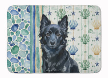 Load image into Gallery viewer, Schipperke Coastal Sea Glass Memory Foam Kitchen Mat