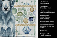 Load image into Gallery viewer, Blue-Gray Scottish Deerhound Coastal Sea Glass Kitchen Towel