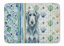 Load image into Gallery viewer, Blue-Gray Scottish Deerhound Coastal Sea Glass Memory Foam Kitchen Mat