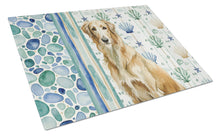 Load image into Gallery viewer, Wheaten Scottish Deerhound Coastal Sea Glass Glass Cutting Board