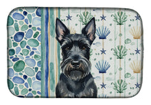 Load image into Gallery viewer, Scottish Terrier Coastal Sea Glass Dish Drying Mat