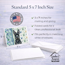 Load image into Gallery viewer, Scottish Terrier Coastal Sea Glass Greeting Cards Pack of 8
