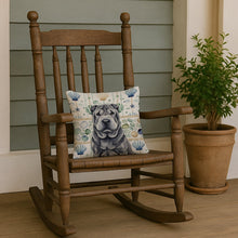 Load image into Gallery viewer, Black Shar Pei Coastal Sea Glass Throw Pillow