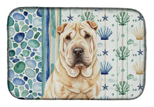 Load image into Gallery viewer, Shar Pei Coastal Sea Glass Dish Drying Mat