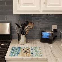 Load image into Gallery viewer, Shar Pei Coastal Sea Glass Glass Cutting Board