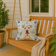 Load image into Gallery viewer, Shar Pei Coastal Sea Glass Throw Pillow