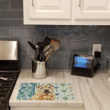 Load image into Gallery viewer, Red Shar Pei Coastal Sea Glass Glass Cutting Board