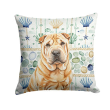 Load image into Gallery viewer, Red Shar Pei Coastal Sea Glass Throw Pillow