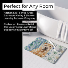 Load image into Gallery viewer, Red Shar Pei Coastal Sea Glass Memory Foam Kitchen Mat