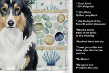 Load image into Gallery viewer, Tricolor Sheltie Coastal Sea Glass Kitchen Towel
