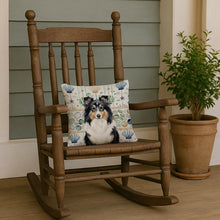Load image into Gallery viewer, Tricolor Sheltie Coastal Sea Glass Throw Pillow