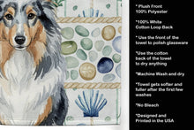 Load image into Gallery viewer, Blue Merle Sheltie Coastal Sea Glass Kitchen Towel