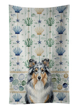 Load image into Gallery viewer, Blue Merle Sheltie Coastal Sea Glass Kitchen Towel