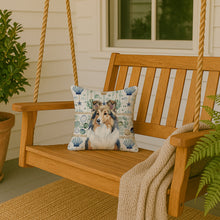 Load image into Gallery viewer, Sable Sheltie Coastal Sea Glass Throw Pillow