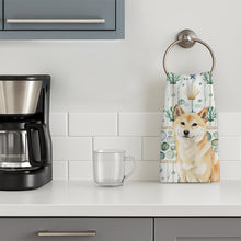 Load image into Gallery viewer, Cream Shiba Inu Coastal Sea Glass Kitchen Towel