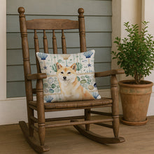 Load image into Gallery viewer, Cream Shiba Inu Coastal Sea Glass Throw Pillow