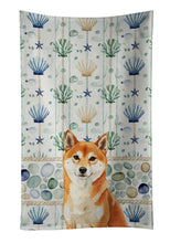 Load image into Gallery viewer, Red Shiba Inu Coastal Sea Glass Kitchen Towel