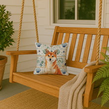 Load image into Gallery viewer, Red Shiba Inu Coastal Sea Glass Throw Pillow