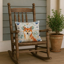 Load image into Gallery viewer, Red Shiba Inu Coastal Sea Glass Throw Pillow
