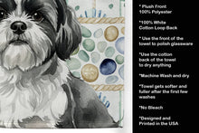 Load image into Gallery viewer, Black and White Shih Tzu Coastal Sea Glass Kitchen Towel