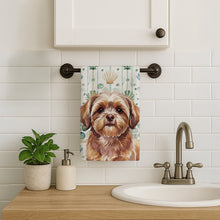Load image into Gallery viewer, Liver Shih Tzu Coastal Sea Glass Kitchen Towel
