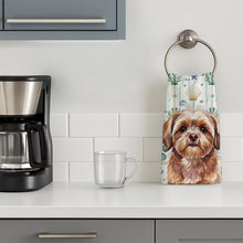Load image into Gallery viewer, Liver Shih Tzu Coastal Sea Glass Kitchen Towel