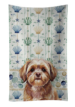 Load image into Gallery viewer, Liver Shih Tzu Coastal Sea Glass Kitchen Towel