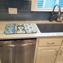 Load image into Gallery viewer, Siberian Husky Coastal Sea Glass Dish Drying Mat
