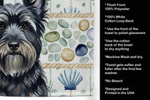 Load image into Gallery viewer, Black Skye Terrier Coastal Sea Glass Kitchen Towel