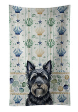 Load image into Gallery viewer, Black Skye Terrier Coastal Sea Glass Kitchen Towel