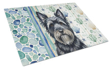 Load image into Gallery viewer, Black Skye Terrier Coastal Sea Glass Glass Cutting Board