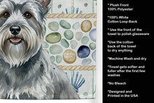 Load image into Gallery viewer, Gray Skye Terrier Coastal Sea Glass Kitchen Towel