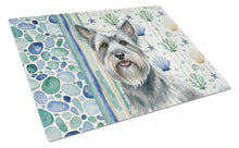 Load image into Gallery viewer, Gray Skye Terrier Coastal Sea Glass Glass Cutting Board