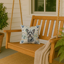 Load image into Gallery viewer, Gray Skye Terrier Coastal Sea Glass Throw Pillow