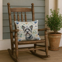 Load image into Gallery viewer, Gray Skye Terrier Coastal Sea Glass Throw Pillow