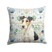 Load image into Gallery viewer, Smooth Fox Terrier Coastal Sea Glass Throw Pillow